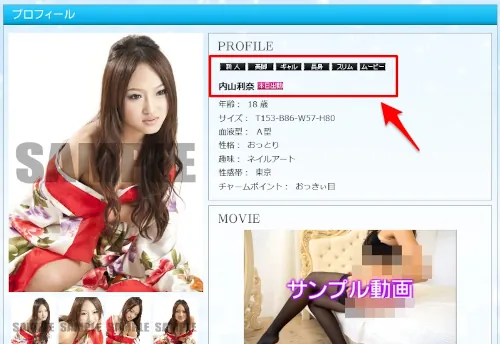 アイコン プロフィールページのスクリーンショット